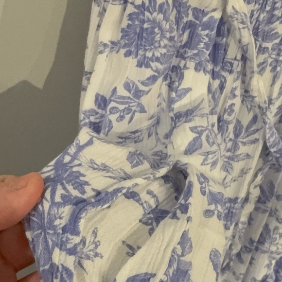 Vintage April Cornell dress French Toile print blue white rayon - Picture 9 of 15